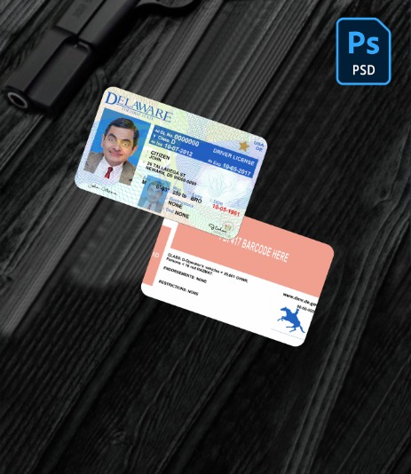 USA Delaware driving license version 2 PSD